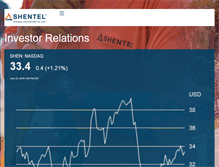 Tablet Screenshot of investor.shentel.com